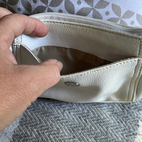 Nine West Mini Wallet/Coin/Accessories Bag with Mirror| White - Picture 3 of 9